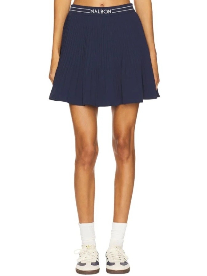 Nwt Valentina Pleated Skirt - Navy